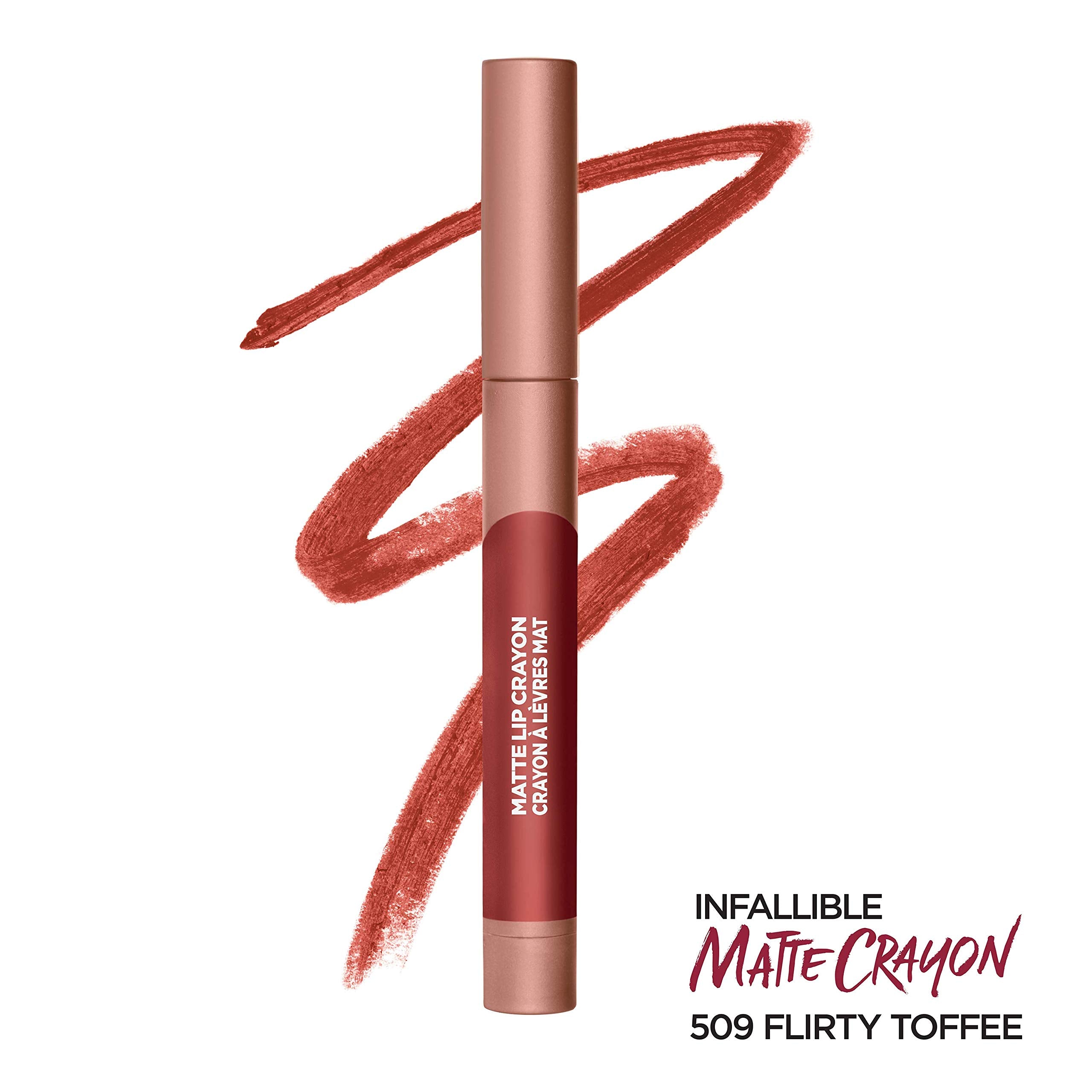 L'Oreal Paris Infallible Matte Lip Crayon, Flirty Toffee (Packaging May Vary)